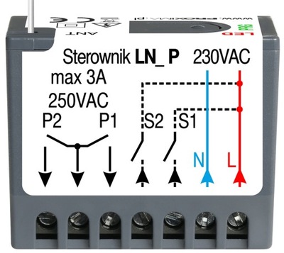 Odbiornik LN-P 230V do HATO zdalne sterowanie radio sterownik