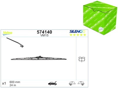 LIMPIAPARABRISAS ESCOBILLAS PRZEGUBOWE PARTE DELANTERA 1SZT. VM15 SILENCIO 600MM IVECO  