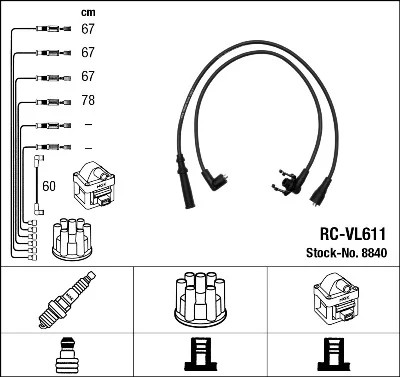 CABLES ZAP. 8840 NGK  