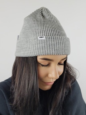 OBEY Czapka Bold Beanie 100030162 Heather Grey