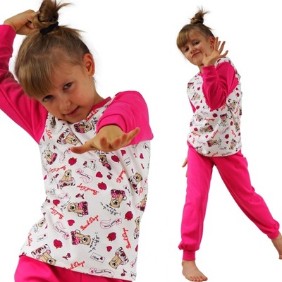 PIŻAMA DZIECIĘCA DZIEWCZĘCA ściągacze piżamka dla dziewczynki ROZM. 104 (4)