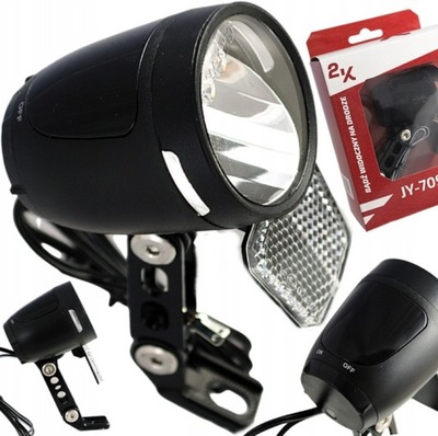 LAMPA ROWEROWA PRZEDNIA NA DYNAMO LED ON/OFF 90LUX