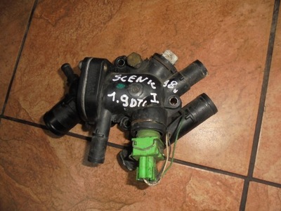 Интеркулер scenic i 1.9dti 98' корпус термостата фото №1