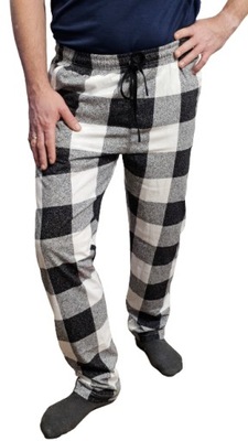 Spodnie piżamowe krata XL 100% bawełna