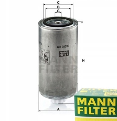 Mann-filter wk 950/19 фільтр пального фото №1