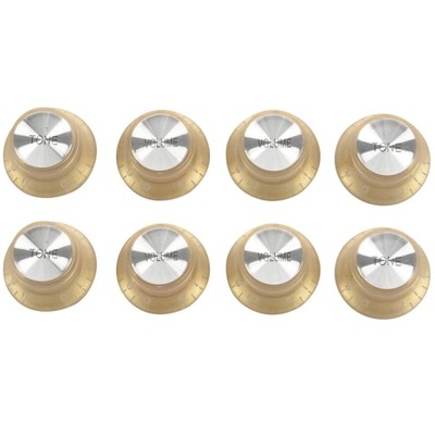 8X Set Gold Top Hat Knob For Gibson For Les Paul Gold Foil Button