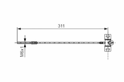 BOSCH CABLE DE FRENADO DE MANO PARTE DELANTERA MATERIAL ALFA ROMEO 166 2.0-3.2  