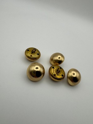 Guzik złoty metalowy grzybek 16mm