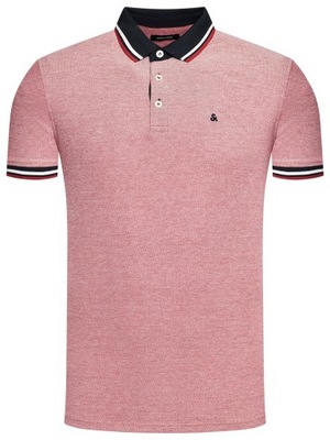 Jack&Jones Polo Paulos 12136668 Czerwony Slim Fit