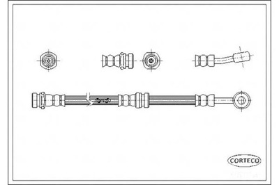 ПАТРУБОК ТОРМОЗНОЙ GIĘTKI CORTECO