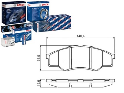 Bosch тормозные колодки ham. toyota перед hilux 06- фото №1