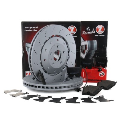 Тормозные диски тормозные колодки zimmermann перед - audi rs5, r8 фото №1