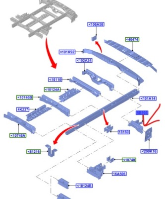 Балка задній пружини ford transit tourneo custom фото №1
