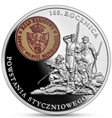 20 zł. 160. rocznica Powstania Styczniowego, 2023 + folder