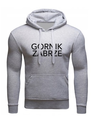 BLUZA Z KAPTUREM GÓRNIK ZABRZE MĘSKA SZARA XL