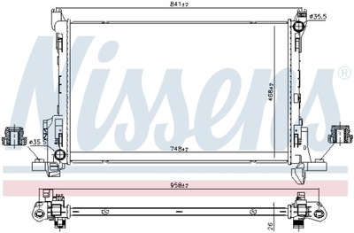 NISSENS 630793 РАДИАТОР, СИСТЕМА ОХЛАЖДЕНИЯ ДВИГАТЕЛЯ