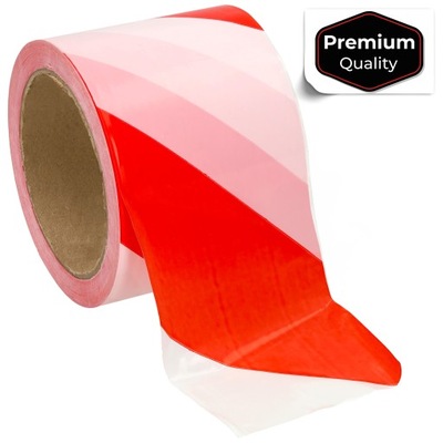 TAŚMA OSTRZEGAWCZA biało czerwona 100 M