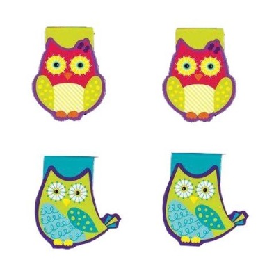 88069 ZAKŁADKI MAGNETYCZNE DO KSIĄŻKI sówki 4 sztuki