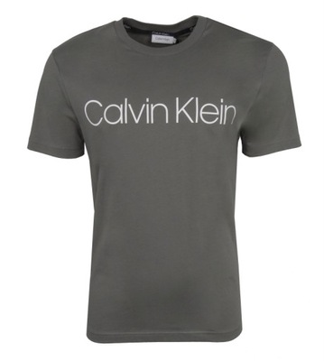 CALVIN KLEIN, t-shirt męski, szary, S