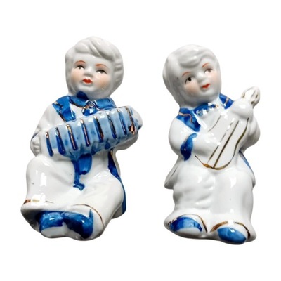 Porcelanowe figurki - Muzykanci. Niemcy, druga połowa XX w.
