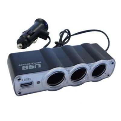 DISTRIBUTOR SOCKETS CIGARETTE LIGHTER 3+USB CAR-COM  