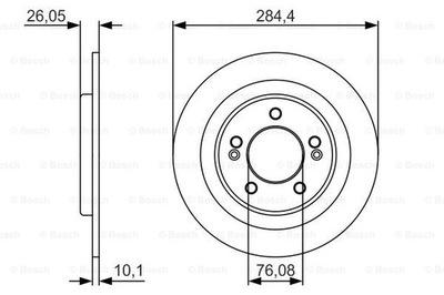 DISCOS DE FRENADO PARTE TRASERA BOSCH 0 986 479 A47  