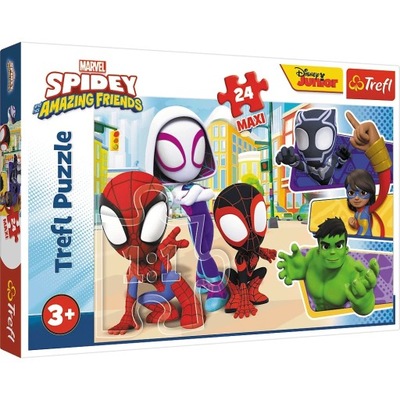 PUZZLE 24 MAXI SPIDEY I PRZYJACIELE 3+ TREFL