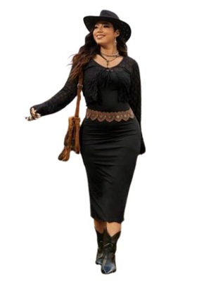 SHEIN KOMPLET SUKIENKA I SWETER PLUS SIZE 46 ŁWD