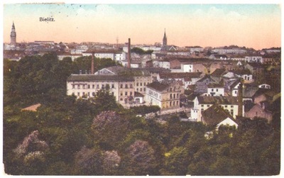 BIELSKO-Widok ogólny- BIELITZ -1917 Kraków Lenartowicza