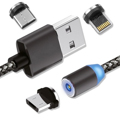 KABEL 3W1 USB - USB TYP C / MICROUSB / LIGHTNING