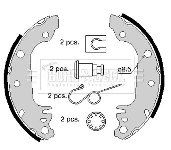 BORG & BECK BBS6156 JUEGO ZAPATAS DE FRENADO  