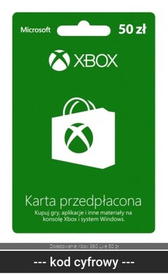 Doładowanie Xbox 360 Live 50 zł