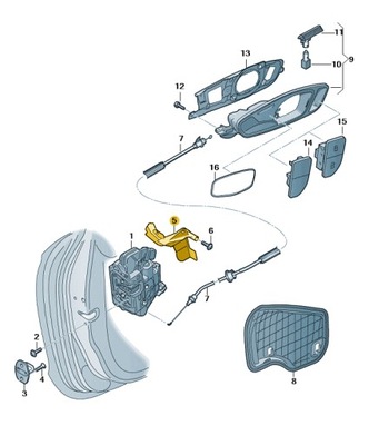 Накладка замка двері ліва audi a1 aso оригінал фото №1