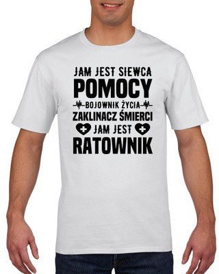 Koszulka męska Jam Jest Ratownik XXL
