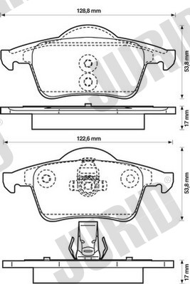 КОЛОДКИ ТОРМОЗНЫЕ ЗАД JURID 573021J