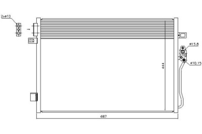 Nissens радіатор кондиціонера dodge journey фото №1