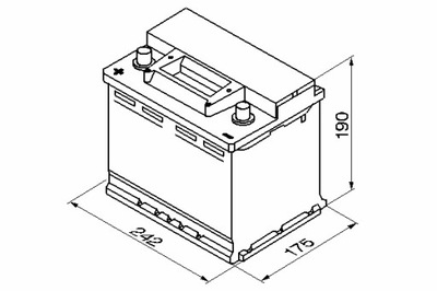 BOSCH BATERÍA BOSCH 12V 56AH 480A S3 L + 1 242X175X190 B13  