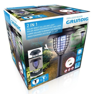 Lampa Solarna GRUNDIG - 2w1 Lampa OWADOBÓJCZA LED