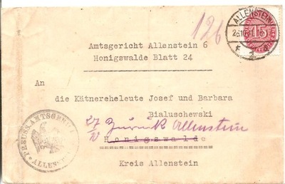 OLSZTYN -ALLENSTEIN -dokument handlowy -1930 rok