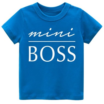 Koszulka z nadrukiem tshirt Mini BOSS kolory r 104