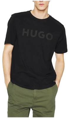 T-shirt męski HUGO czarny z logo - M