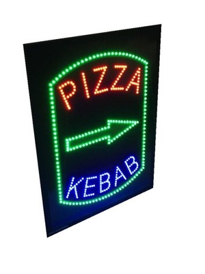 Reklama diodowa PIZZA KEBAB 80x60 cm neon szyld