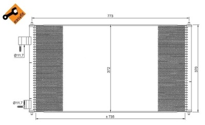 РАДИАТОР КОНДИЦИОНЕРА FORD 735X368X18