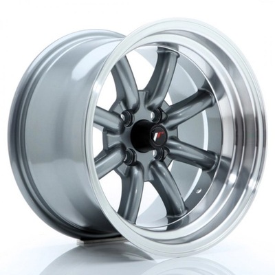 JR Wheels JR19 15x9 ET-13 4x100 Gun Metal w/Machin