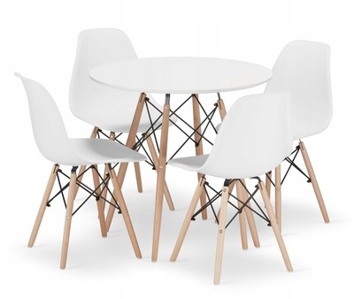 Zestaw stół plus 4 krzesła skandynawski styl