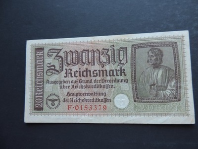 NIEMCY 20 REICHSMARK 1940