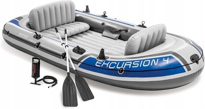 Ponton Intex Excursion 4 Osobowy Wiosła + Pompka