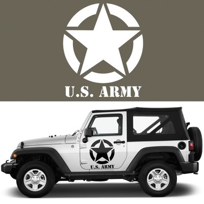 Szablon malarski na samochód GWIAZDA U.S. ARMY JEEP 50x43cm