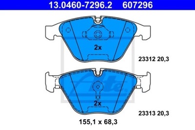 13.0460-7296.2 ZAPATAS HAM.PRZOD BMW 5 E60 E61 -10  