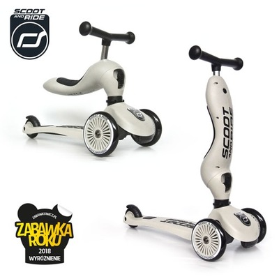 Hulajnoga Scoot & Ride Highwaykick 1 2w1 ASH BEŻOWA